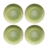 Bonna China Natura dia.10.5"  Round Green Porcelain Plate (Set of 4)